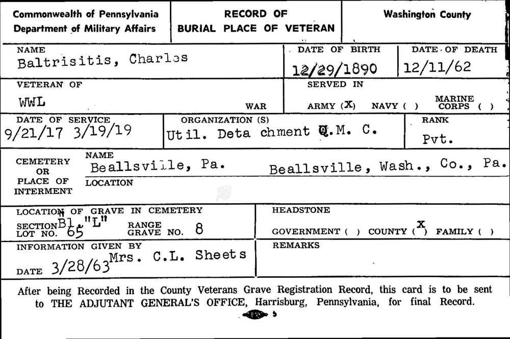 Charles Baltristitis